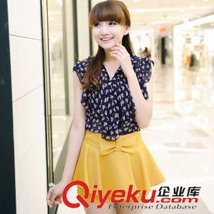 【短褲】 2015年春夏季休閑短褲女 韓風新款甜美高腰系蝴蝶結短褲半身裙褲