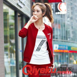 2015秋季爆款 2015秋季新款女士運動服三件套休閑套裝大碼女衛(wèi)衣運動套裝q801原始圖片2