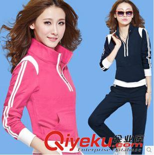 2015運(yùn)動(dòng)套裝 春新款運(yùn)動(dòng)套裝女韓版時(shí)尚潮長袖連帽衛(wèi)衣套裝5032