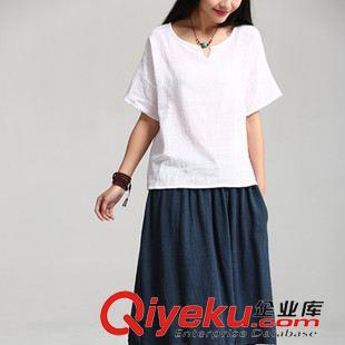 【夏季新品】 2015夏裝新款女士上衣 森女系寬松透氣短袖T恤