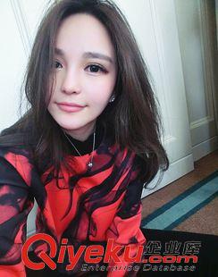 衛衣 秋季歐美周揚青同款Majemh黑色煙霧印花女裝衛衣批發一件批發原始圖片3