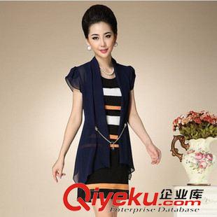 熱銷產品 2015中老年女裝夏裝連衣裙短袖兩件套裝裙子媽媽裝夏裝連衣裙原始圖片2