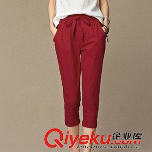 休閑褲 2015胖MM200斤加肥加dmym文藝女褲 韓版休閑寬松哈倫休閑原始圖片2