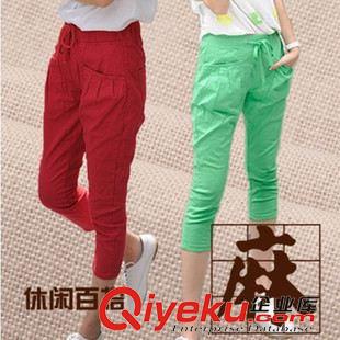 休閑褲 夏裝新款棉麻褲子薄款九分亞麻女褲寬松緊腰哈倫褲小腳褲加大碼