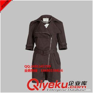 風衣、夾克、外套、大衣 工廠直銷女式氣質修身長袖風衣 女式風衣外貿 來樣定做 來料加工原始圖片2