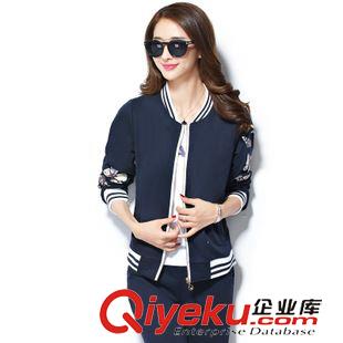 9月15新品 2015秋季新款 女休閑套裝 長(zhǎng)袖運(yùn)動(dòng)服三件套修身衛(wèi)衣原始圖片2