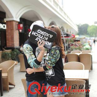  7月30新品 2015新款  情侶裝孔雀袖套頭印花衛衣  韓版男女長袖班服原始圖片3