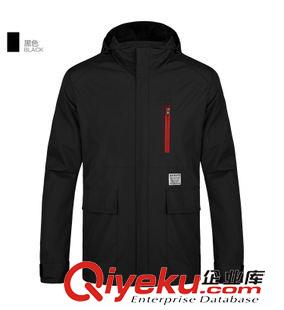 春秋沖鋒衣 2014春秋戶外沖峰衣男登山服防風防水內(nèi)抓絨外套男釣魚 沖鋒衣男原始圖片3