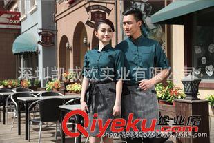 工作服 gd咖啡店 餐廳制服工作服 優(yōu)質(zhì)廠家加工定做 可印制LOGO