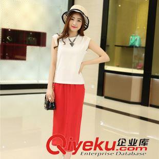 吊帶 背心連衣裙 2015夏新款棉麻大碼女裝 水墨印花文藝無袖連衣裙