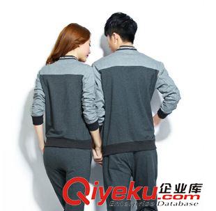 春秋款 2015新款春秋男女拼色運動休閑套裝 情侶裝  班服原始圖片3