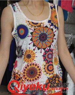 小背心、吊帶衫 2013新款女裝夏裝吊帶小背心韓版數(shù)碼印花打底衫原始圖片2
