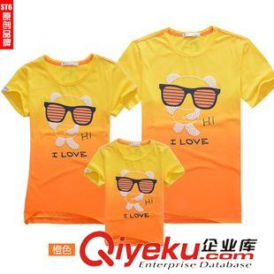 情侶裝/親子裝 廠家生產(chǎn)親子裝全家裝休閑可愛卡通t恤，歡迎來樣定做，可開票。