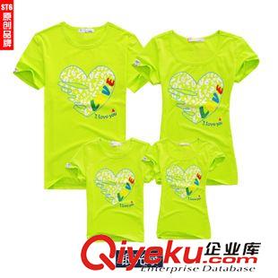 情侶裝/親子裝 廠家生產(chǎn)親子裝全家裝休閑可愛卡通t恤，歡迎來樣定做，可開票。原始圖片3