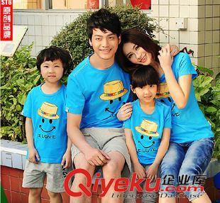 情侶裝/親子裝 廠家直銷親子裝夏裝 一家三口裝母女裝 母子裝短袖T恤 來圖版定做