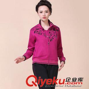 秋季中老年款 中老年人休閑運動服套裝春秋女款長袖加大碼媽媽裝衛衣三件套晨練原始圖片2
