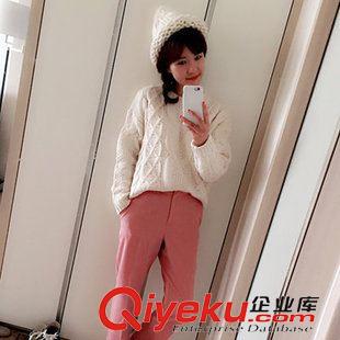 秋季毛衣系列 現貨韓版2015秋冬新款小清新麻花套頭毛衣女優質原始圖片3