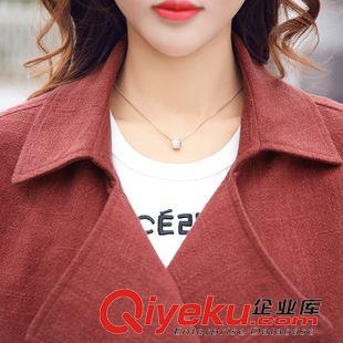 外套/大衣 2015秋裝新款韓版時尚修身顯瘦中長款棉麻風衣女休閑外套大衣潮原始圖片3