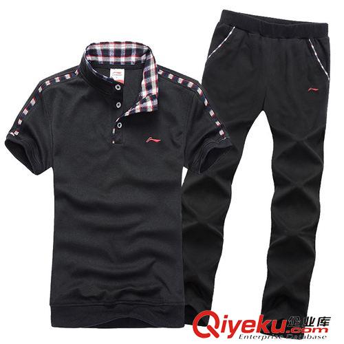 夏天短套 2015新款夏季情侶休閑運(yùn)動套裝男女立領(lǐng)短袖休閑透氣套裝一件代發(fā)