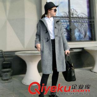 風衣/外套 2015秋冬季新品女裝毛呢外套中長款韓版修身呢子上衣