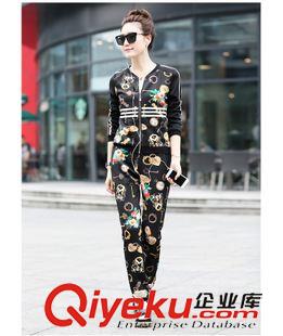 8月1號(hào)秋款新品 歐洲站2015秋季新款時(shí)尚休閑套裝女長褲兩件套原始圖片3