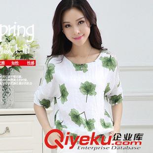 第2波 爆款2015夏季新款短袖大碼女裝 亞麻棉麻t恤打底衫印花上衣