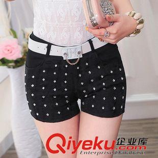 火爆款 2015夏裝新款蕾絲短褲女顯瘦休閑褲大碼鑲鉆女褲潮原始圖片2
