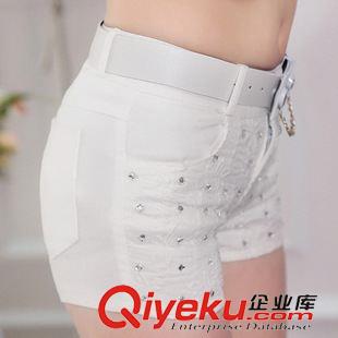 火爆款 2015夏裝新款蕾絲短褲女顯瘦休閑褲大碼鑲鉆女褲潮原始圖片3