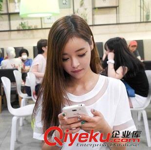 2015時尚休閑夏款 2015 韓版歐根紗拼接大碼女裝上衣夏季拼接雪紡衫t恤短袖打底衫原始圖片2