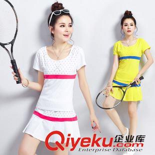夏季裙子套裝 2015新款球服女短袖T恤七分褲短裙子兩件套裝學(xué)生時尚運動休閑服