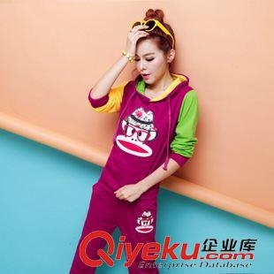 春秋長(zhǎng)袖套裝 2015秋裝新款氣質(zhì)修身顯瘦時(shí)尚連帽女運(yùn)動(dòng)服長(zhǎng)袖長(zhǎng)褲休閑套裝批發(fā)