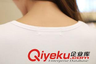 2015新款女裝T恤 2015新款夏季韓版女裝 修身顯瘦印花純棉短袖T恤