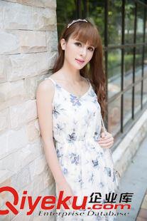 2015新款沙灘裙  長裙 新款波西米亞風甜美度假沙灘裙長裙 印花大擺淑女連衣裙