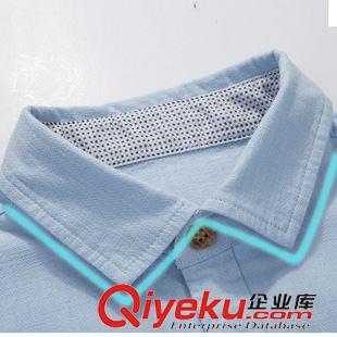 襯衫 批發(fā)2015新品男士短袖襯衣修身純色亞麻短袖襯衫男休閑棉麻寸衫夏原始圖片2