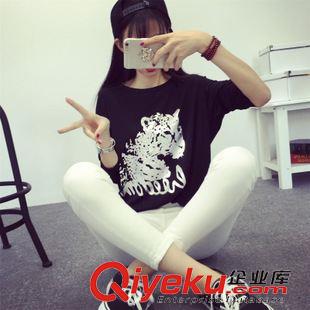 6-10 838#實(shí)拍新款女裝韓版秋裝長(zhǎng)袖T恤寬松蝙蝠袖燙金大碼打底衫原始圖片2