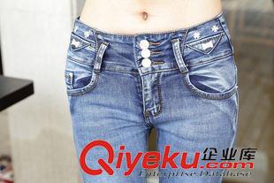熱銷爆。牛仔長(zhǎng)褲 3243#2015新款高腰牛仔褲長(zhǎng)褲小腳顯瘦棉彈修身鉛筆女褲子韓版