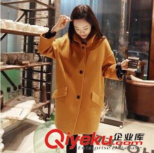 外套系列 6055#秋冬新款韓版寬松大碼女裝呢子大衣修身顯瘦中長(zhǎng)款毛呢外套