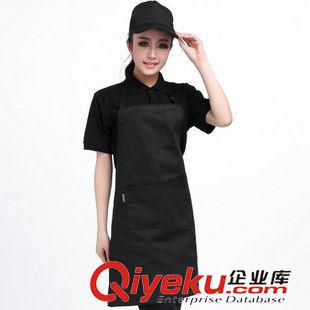 帽子 圍裙  布袋 工作服圍裙廚師掛脖服務員圍裙餐飲廳印字廣告咖啡店圍腰定制logo原始圖片3