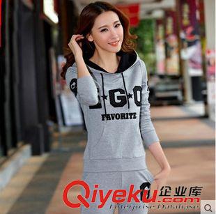 秋季新款 2015早秋新款連女款韓版時(shí)尚件套帽運(yùn)動(dòng)套裝原始圖片3