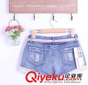 牛仔短褲 1夏季 新款 韓版 女裝 磨破 水洗 牛仔 短褲原始圖片2