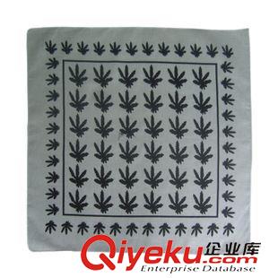 樹葉 專業(yè)定制全棉方巾頭巾全棉樹葉圖案頭巾bandana嘻哈手帕批發(fā)