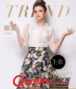 女式襯衫 女士襯衫女款打底衫 小清新歐根紗上衣長袖女夏天女士衫衣潮小衫