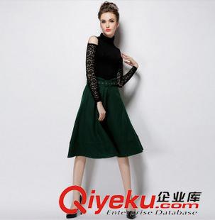 半身裙 歐洲站2014秋冬新款女裝高端毛呢加厚半身裙 A子裙原始圖片3