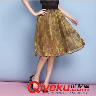 半身裙 2015夏季新品女裝 復(fù)古高腰蓬蓬裙鏤空網(wǎng)格半身裙a字裙大擺傘裙女原始圖片2