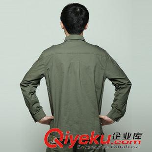 作訓(xùn)服 戶外軍迷作訓(xùn)服套裝 長袖勞保工作服速干衣全棉透氣工裝襯衣批發(fā)原始圖片3