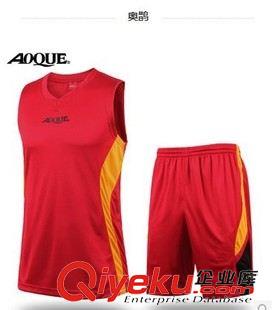 新款籃球服 aoque/奧鵲2015新款男士籃球套裝比賽訓(xùn)背心短褲可印字印號1032