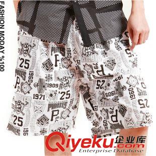 【2015熱銷(xiāo)爆款】 廠家直銷(xiāo)夏季外貿(mào)男式大碼速干桃皮絨沙灘褲男士五分休閑短褲批發(fā)原始圖片2