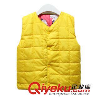 【男童專區】 2015秋冬新款兒童羽絨棉服裝卡通繡花邊男童女童保暖坎肩馬甲背心原始圖片2