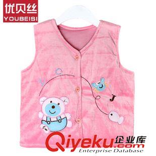 【女童專區(qū)】 2015秋冬新款兒童羽絨棉服裝卡通繡花邊男童女童保暖坎肩馬甲背心