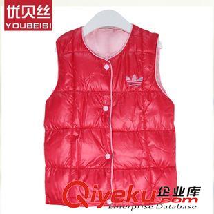 【女童專區】 2015秋冬新款兒童羽絨棉服裝卡通繡花邊男童女童保暖坎肩馬甲背心